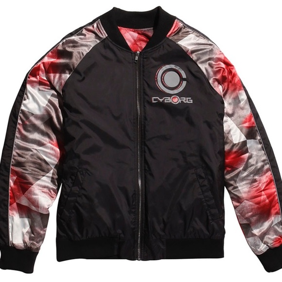 DC Comics Justice League Cyborg Bomber Jacket. Size M - Picture 10 of 11